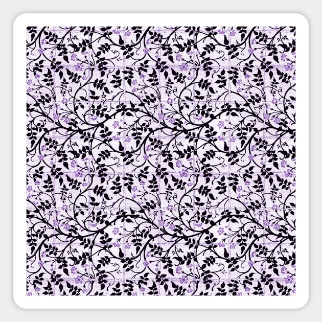 William Morris Jasmine Trellis Pattern Purples Magnet by tiokvadrat